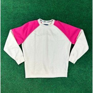 Levi’s Raglan White & Pink Crewneck‎ Sweathirt Mens Size Small